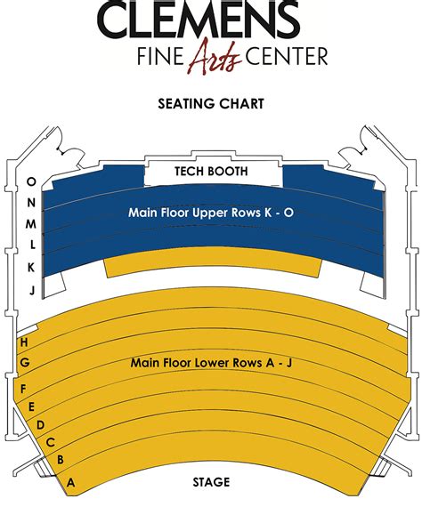 Clemens Center Seating Chart