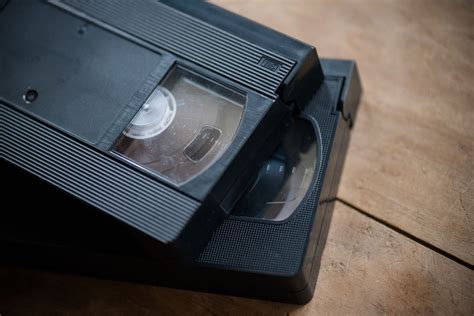 Close-up of VHS tape