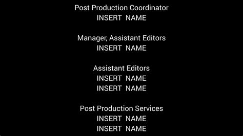 Closing Credits Template