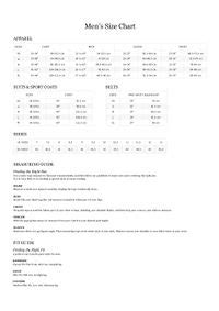 Club Monaco Size Chart