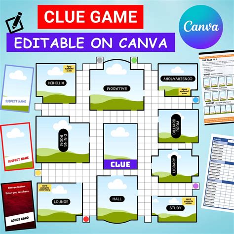 Clue Board Template