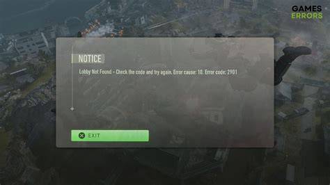 What is Cod Error Code 2901?