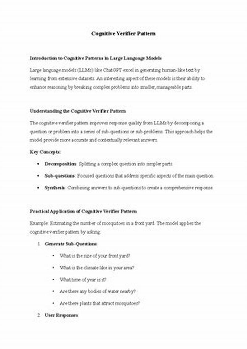 Cognitive Verifier Pattern
