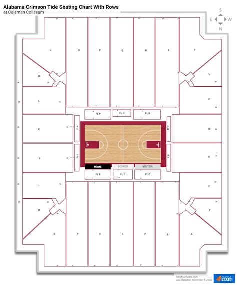 Coleman Coliseum Seating Chart Seat Numbers