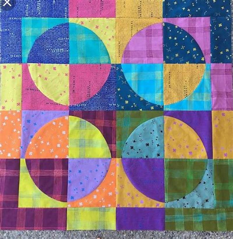 Color Block Drunkards Path Quilt Pattern
