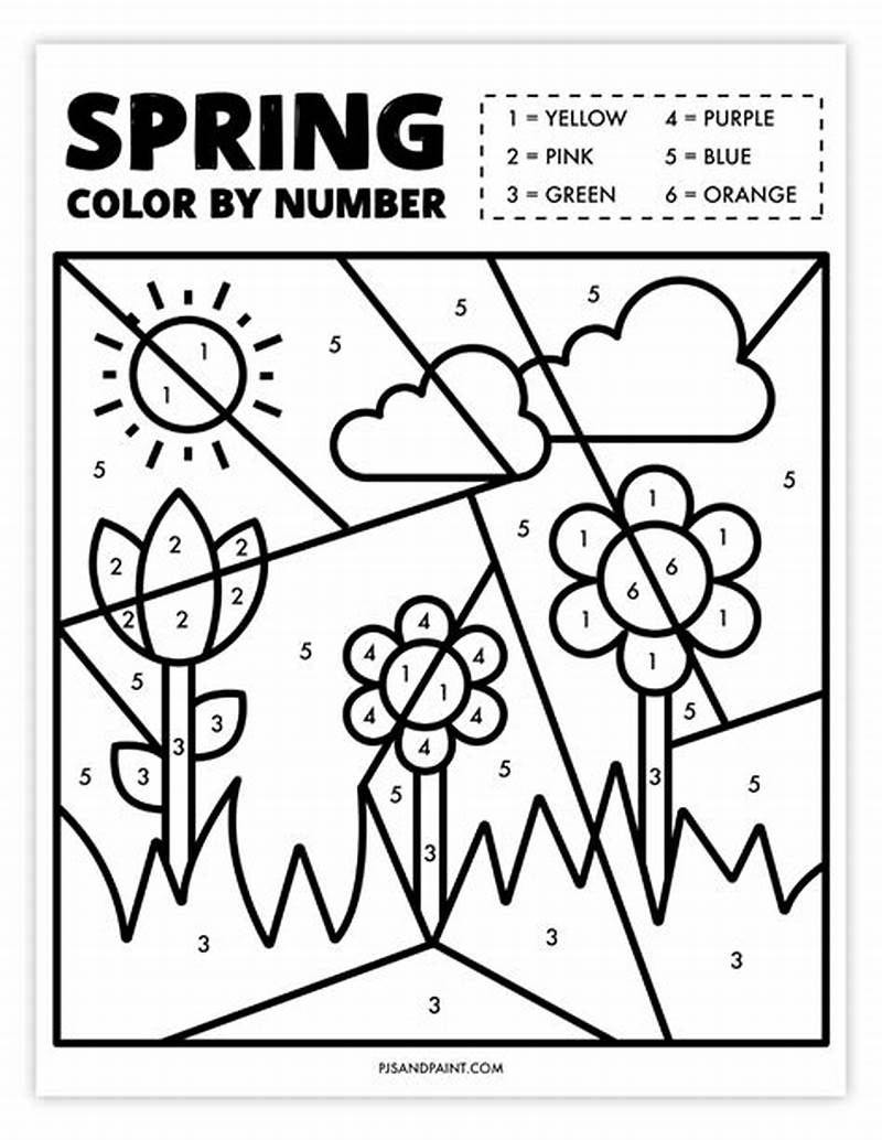 Color By Number Spring Free Printable