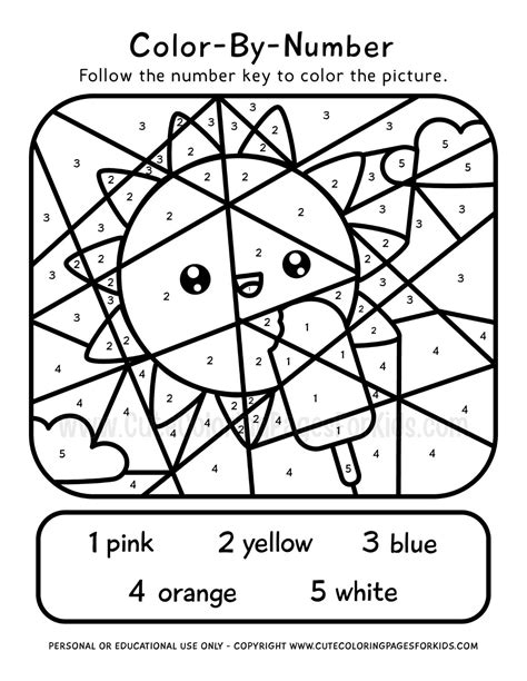 Color By Numbers Free Printable For Kids