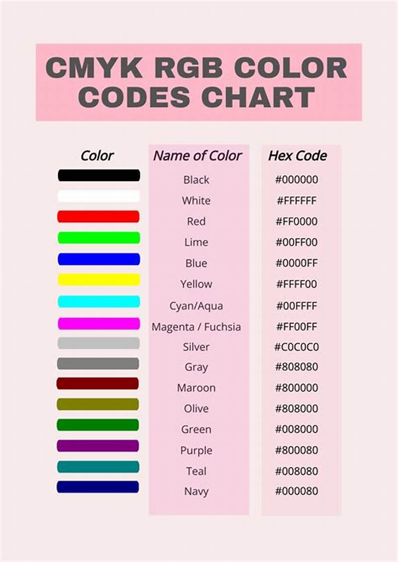 Color Chart With Color Code