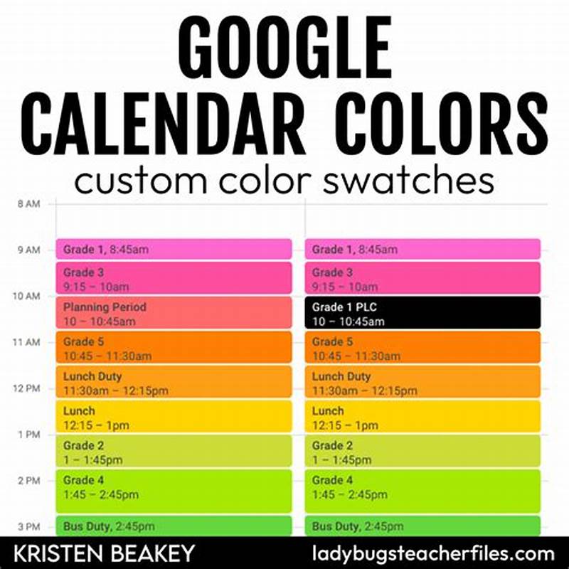 Color Code Tasks Google Calendar