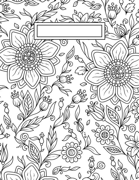 Color Page Binder Cover With Label Printable