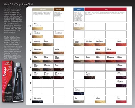 Color Tango Wella Chart
