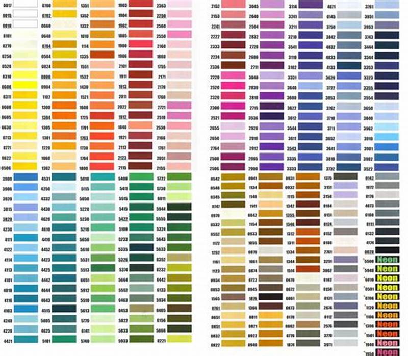 Color Thread Chart