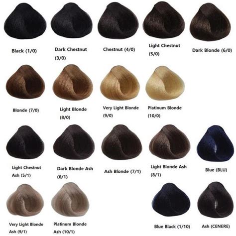 Colorego Hair Color Chart