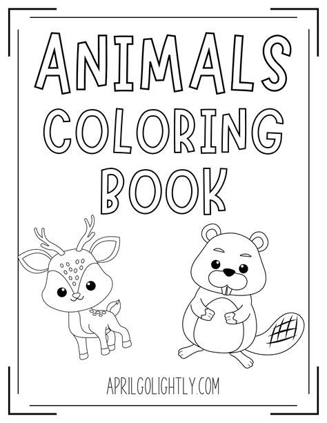 Coloring Book Animals Printable