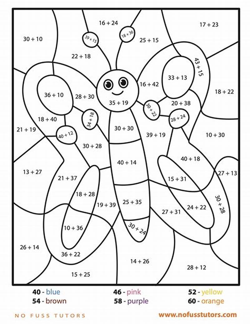 Coloring Math Addition Worksheets