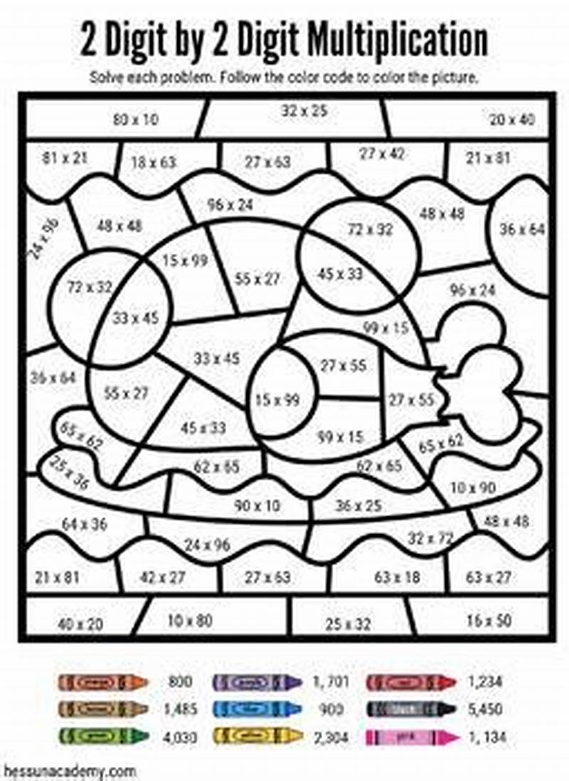 Coloring Pages Math Multiplication 2 Digit Shete