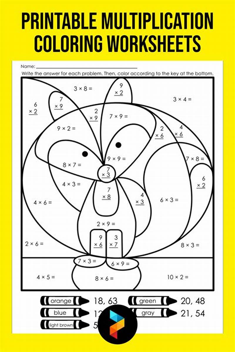 Coloring Pages Multiplication