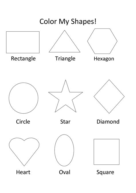 Coloring Pages Shapes By Color Free Printable