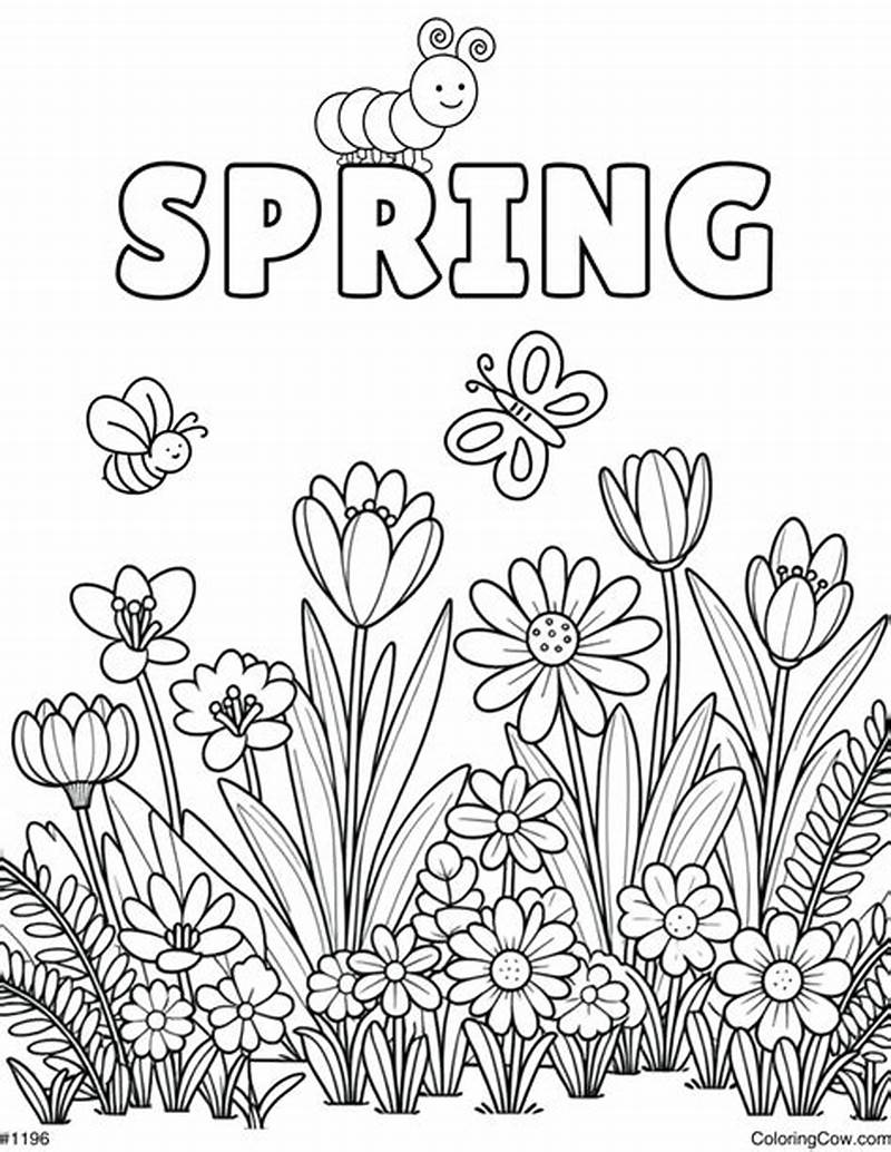 Coloring Pages Spring Flowers