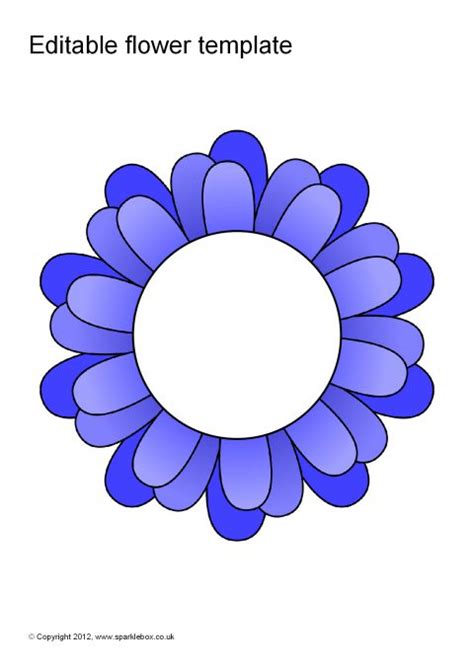 Coloured Flower Template