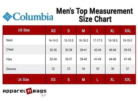 Columbia Size Chart Jacket