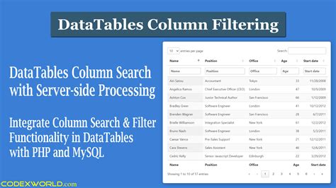 Column filtering isn't enabled
