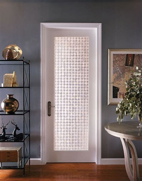 Combination of stained and frosted glass door prayer room ideas