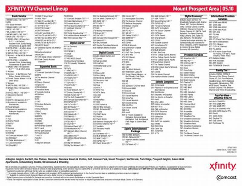 Comcast Xfinity Tv Guide Printable