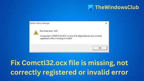 Comctl32.ocx Error