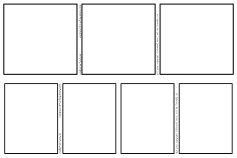 Comic Strip Template 4 Panel