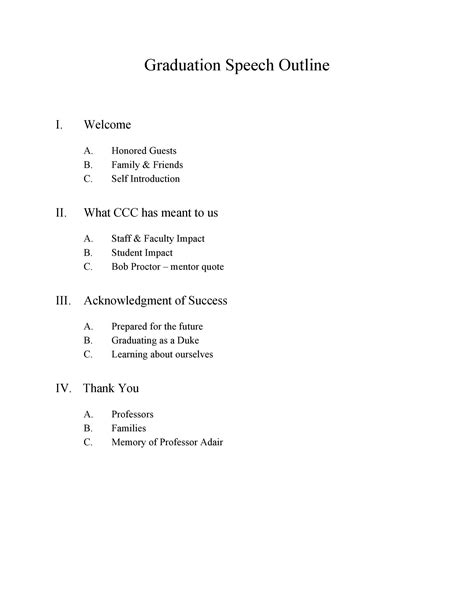 Commencement Speech Template