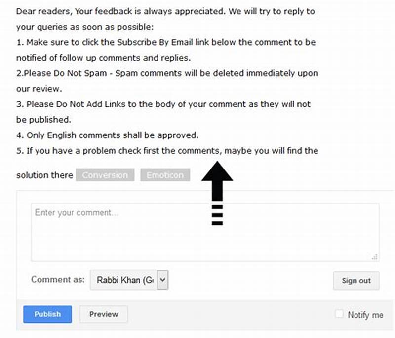 Comment Form Message