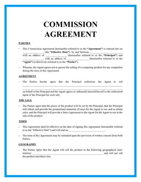 Commission Sales Contract Template