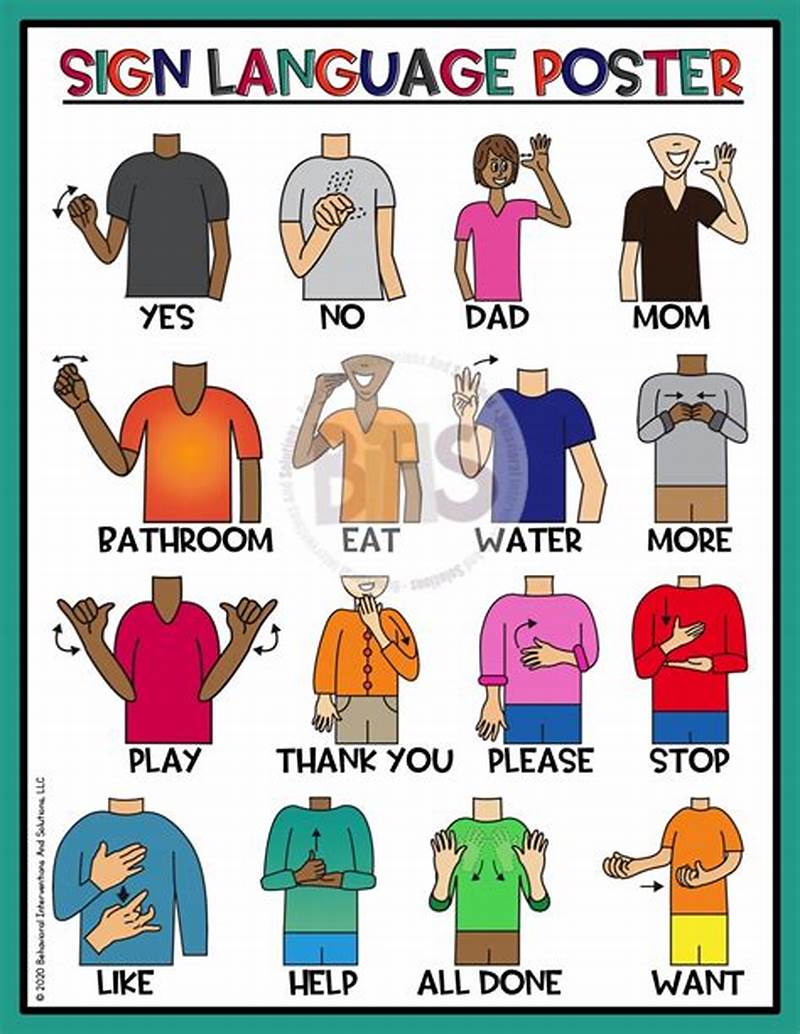 Common Sign Language Signs Printable