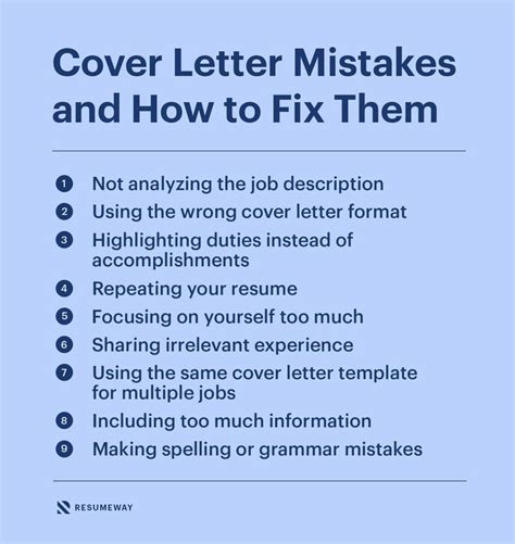 Common mistakes in cover letters