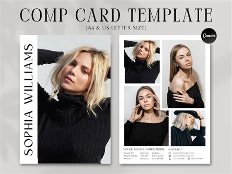 Comp Card Model Template