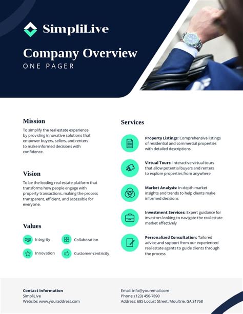 Company One Page Template
