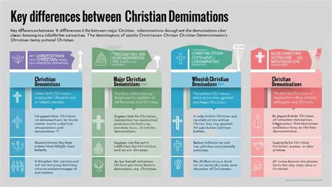 Comparison Of Christian Denominations Chart