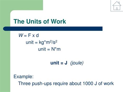 Comparison of Units of Work and Power