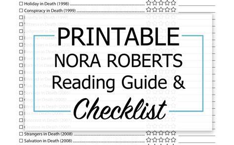 Complete Printable List Of Nora Roberts Books
