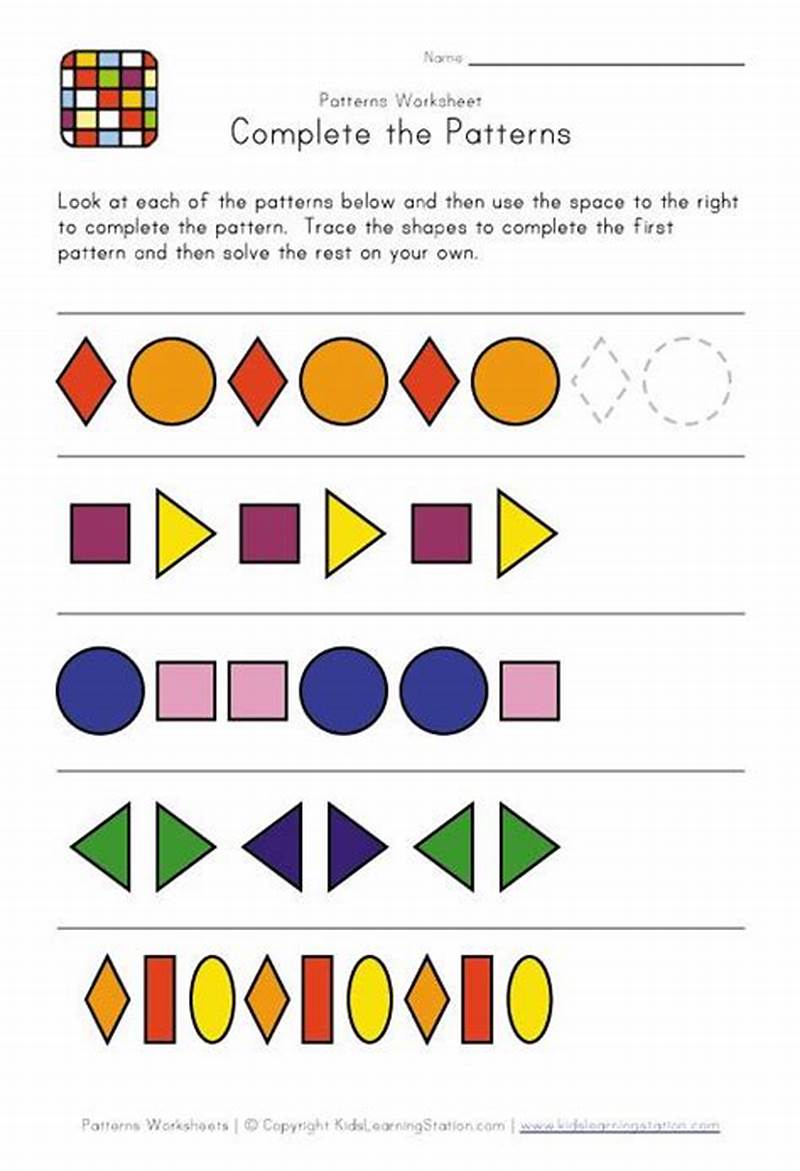 Complete The Pattern For Class 1