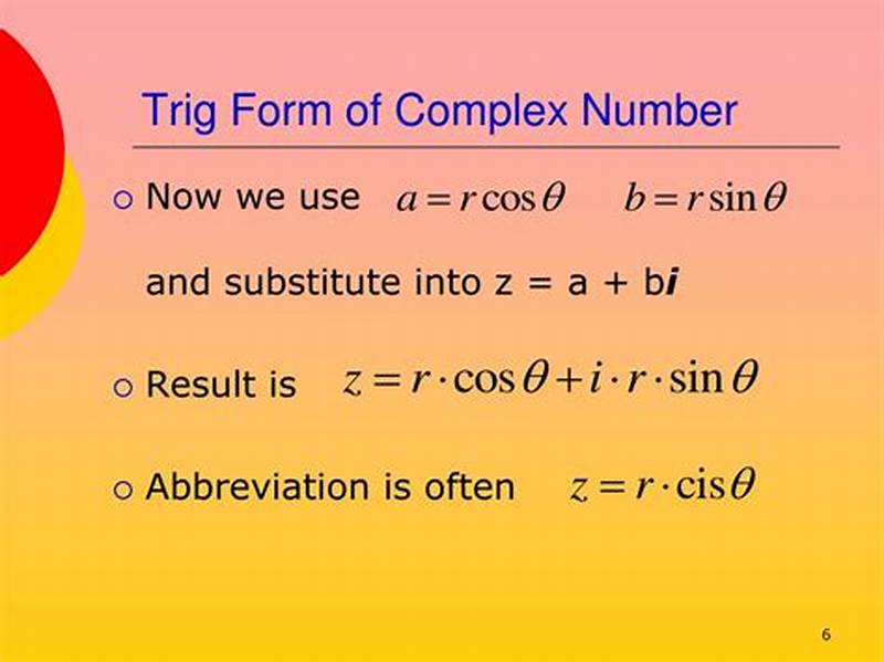 Complex Numbers To Trig Form