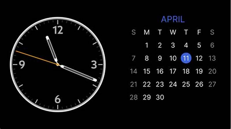 Computer Desktop Clock And Calendar