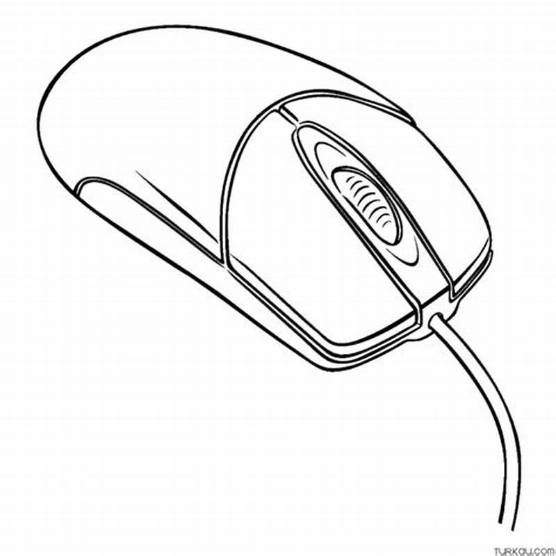 Computer Mouse Coloring Page