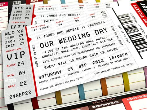 Concert Ticket Wedding Invitation Template Free