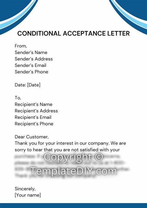New conditional b letter form approval 992