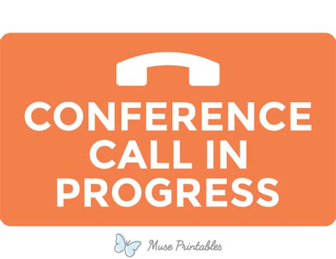 Conference Call In Session Sign Printable Free