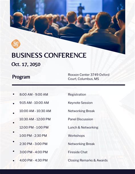 Conference Program Template