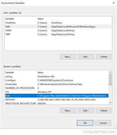 Configure Environmental Path Variable