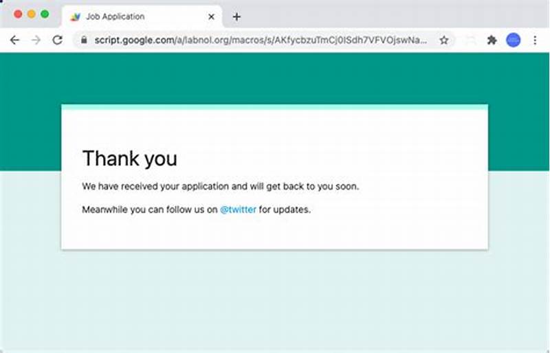 Confirmation Message After Form Submit Sample
